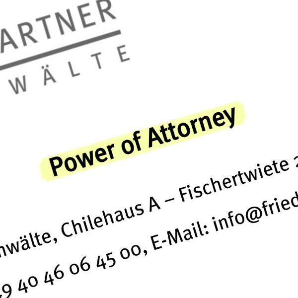 Power of Attorney